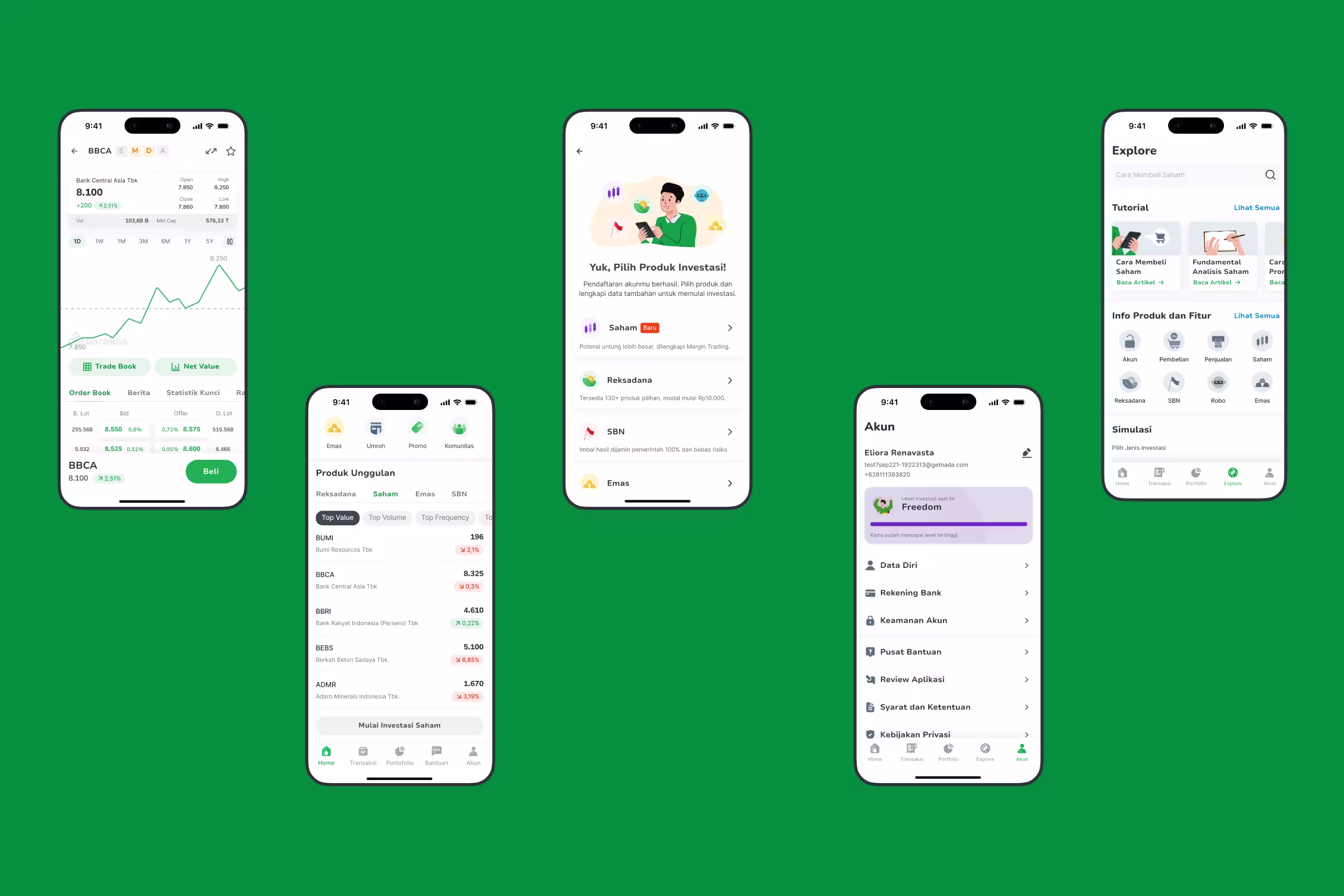 Final Bareksa app transformation showcase