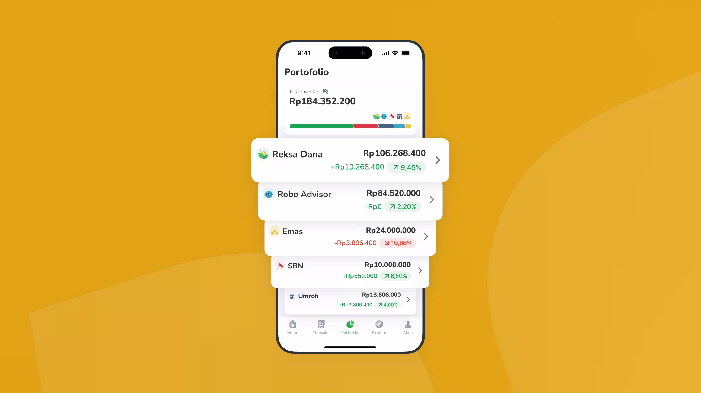 Dynamic portfolio dashboard interface